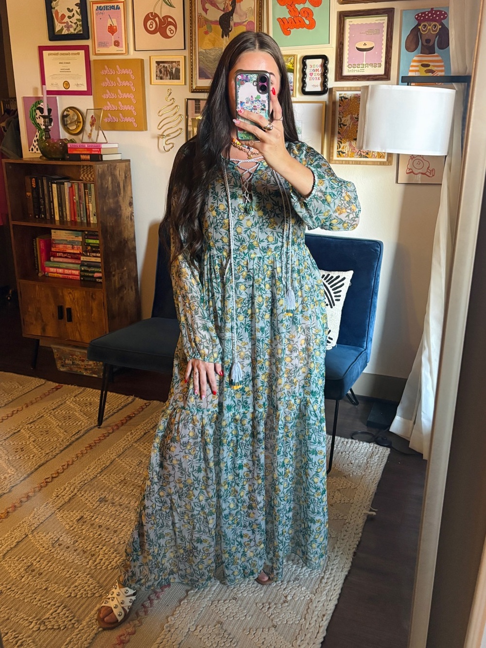 Eywasouls Malibu Rosie Pineapple Maxi Dress
